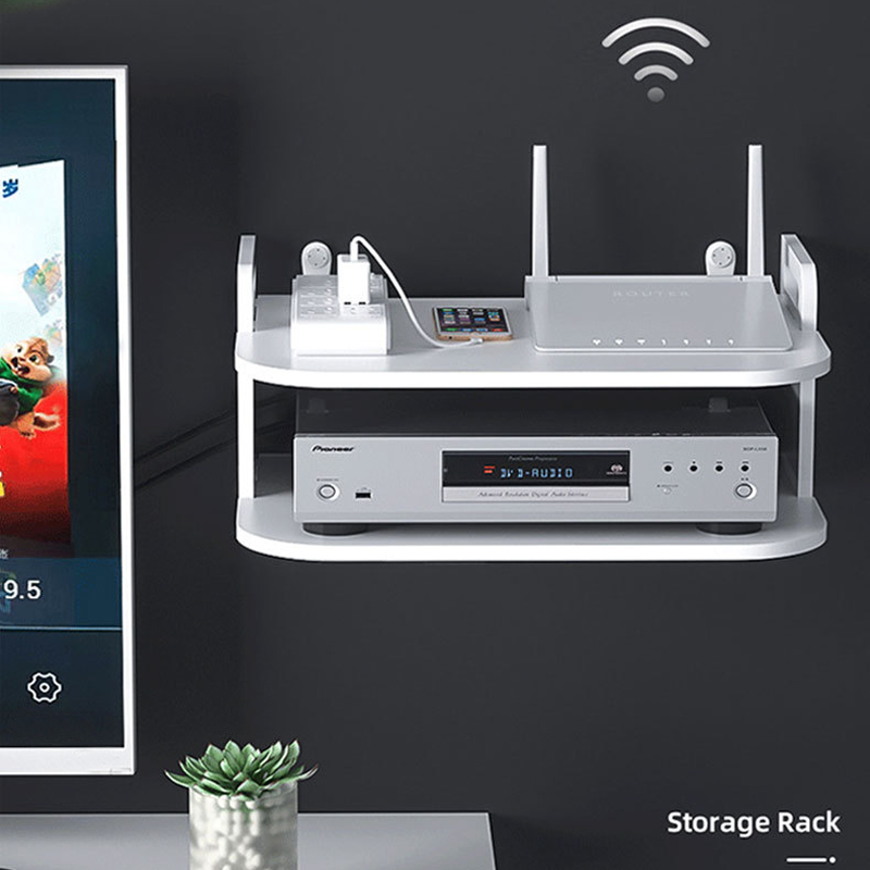 Desk Setup Living Room - Mensola Organizzatrice per Cavi Router da