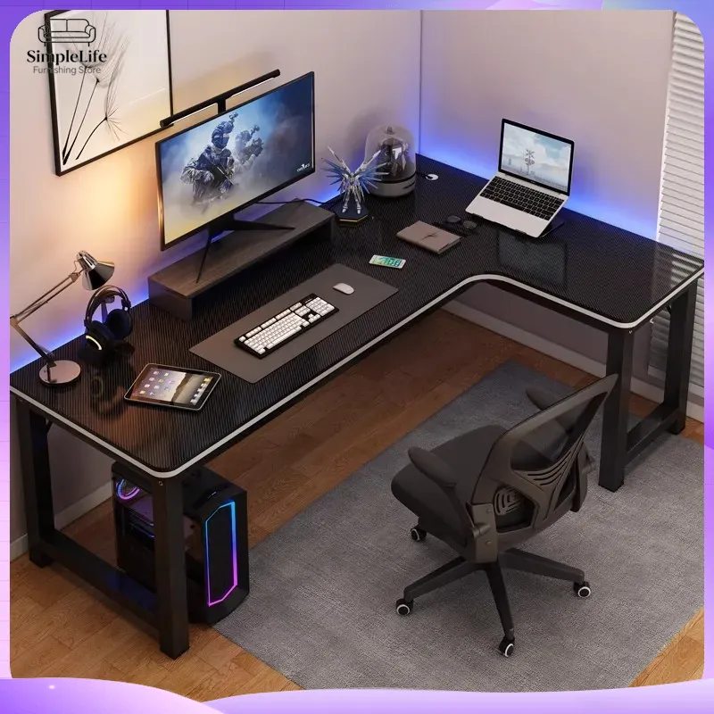 Desk Setup For Laptop And Monitor - Scrivania da Gaming ad Angolo, Scrivania