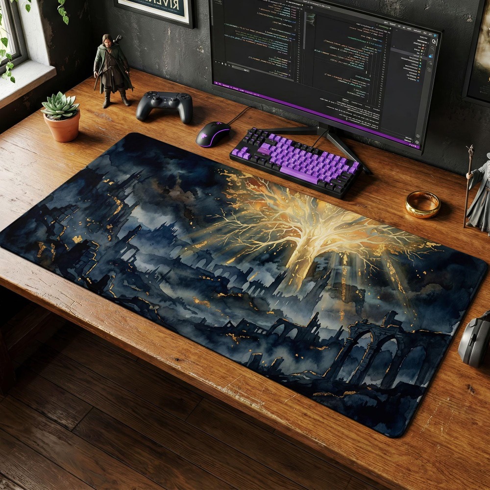 Desk Setup Simple - Tappetino da scrivania, tappetino per mouse