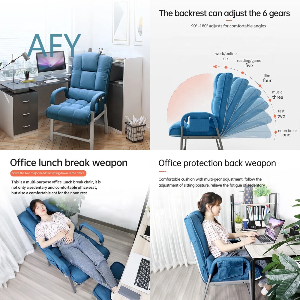 Desk Setup Ergonomics - Sedia da Ufficio Pieghevole in Tessuto
