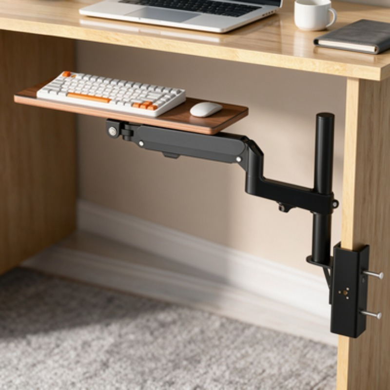 Desk Setup Living Room - Vassoio Porta Tastiera Salvaspazio da Scrivania,