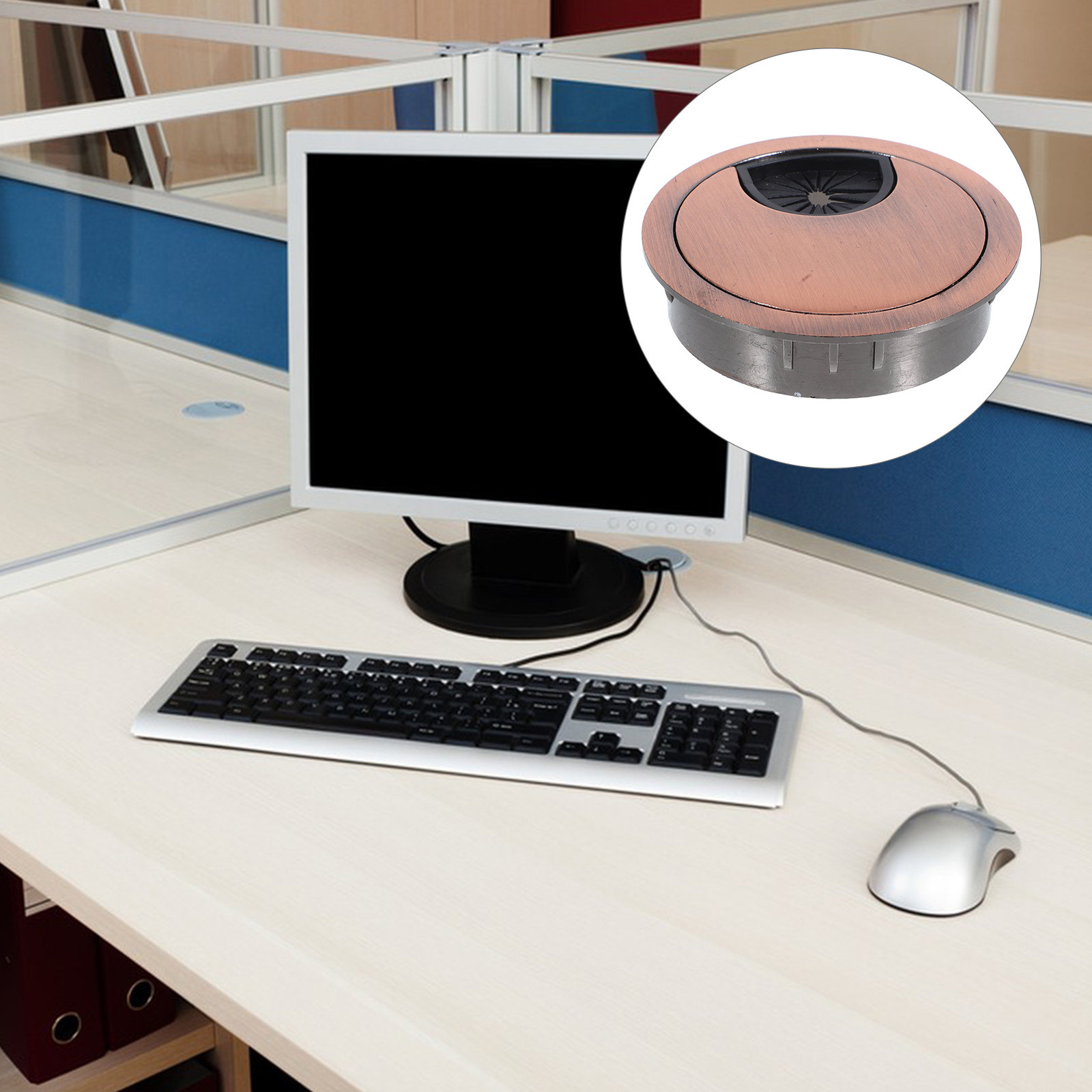 Desk Setup Simple - Passacavo Rotondo per Scrivania, Organizzatore di