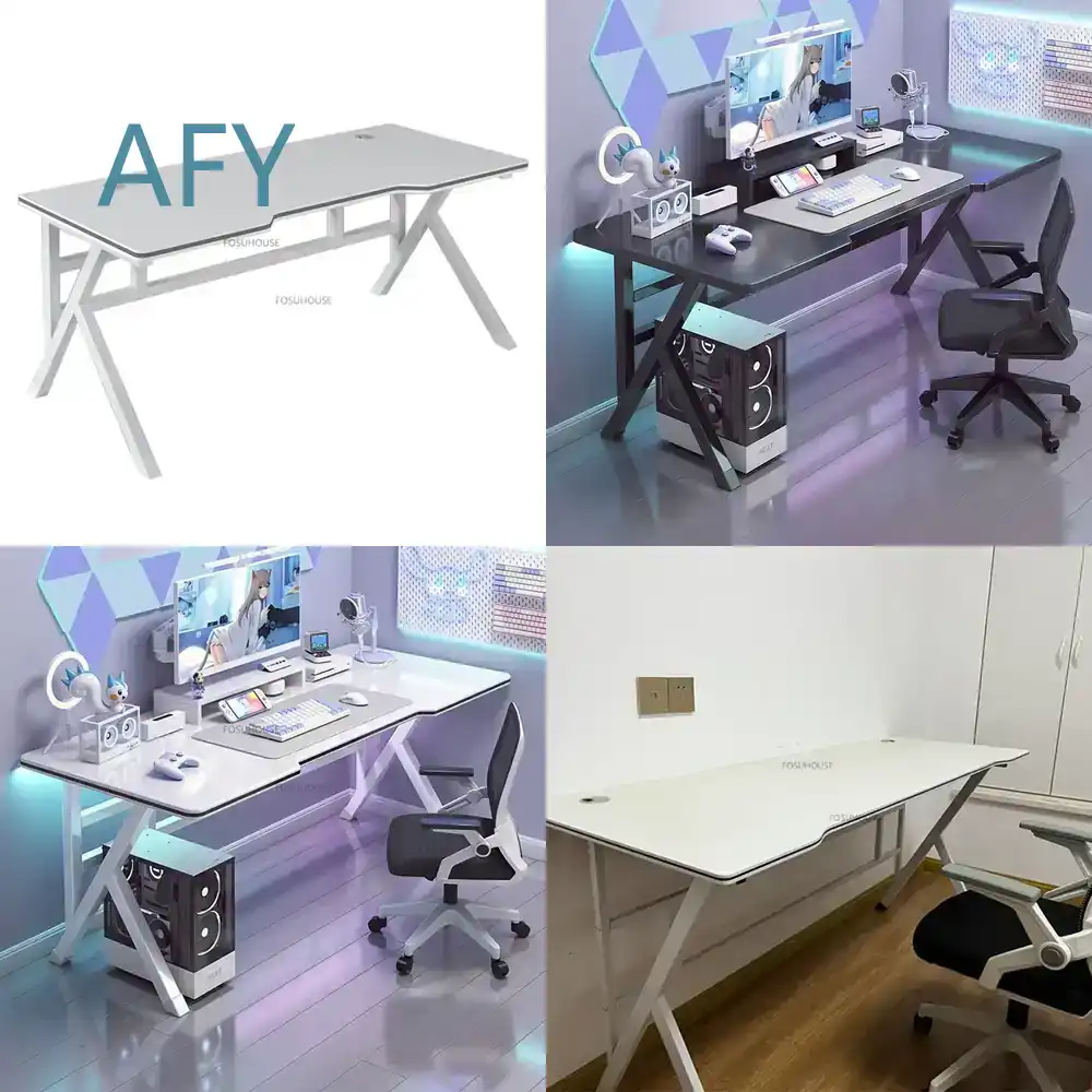 Desk Setup Simple - Scrivania Nordica per Computer, per Casa,