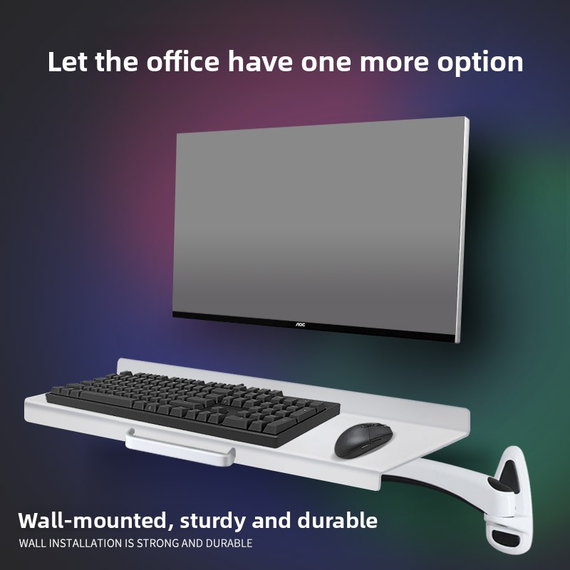 Desk Setup Living Room - Supporto da Parete Industriale per Tastiera,