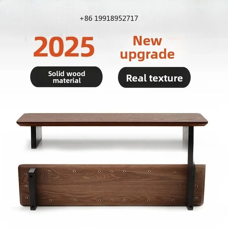 Desk Setup Living Room - Supporto per Monitor in Legno Massello,