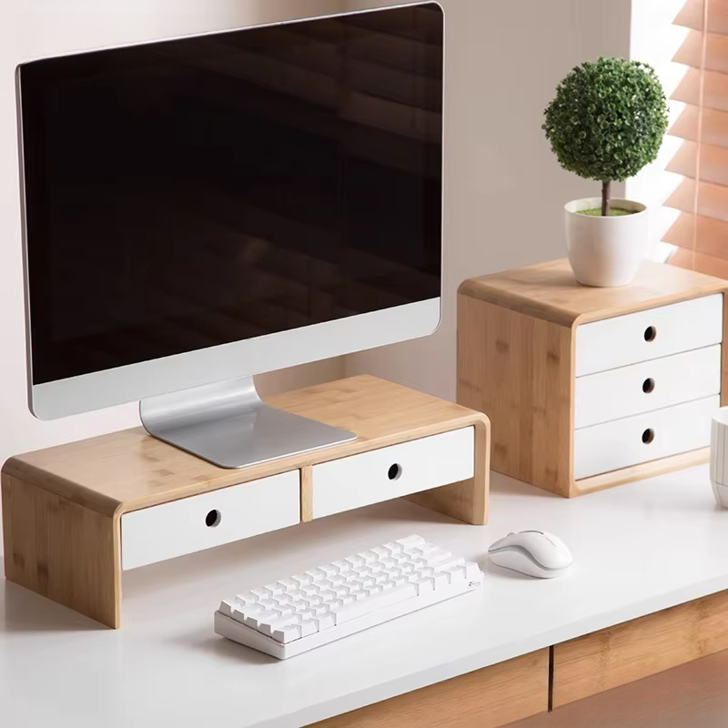 Desk Setup Living Room - Organizer da tavolo ecologico per monitor