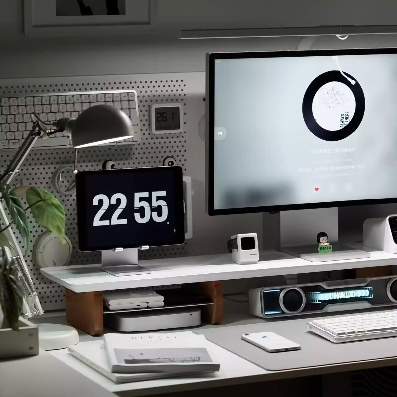 Supporto per monitor moderno S - Desk Setup For Laptop And Monitor recensione e prezzo