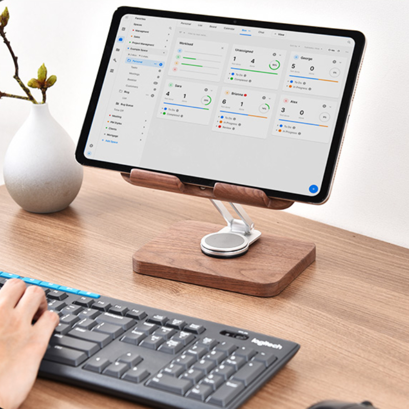 Supporto per iPad in noce nera - Desk Setup Living Room recensione e prezzo
