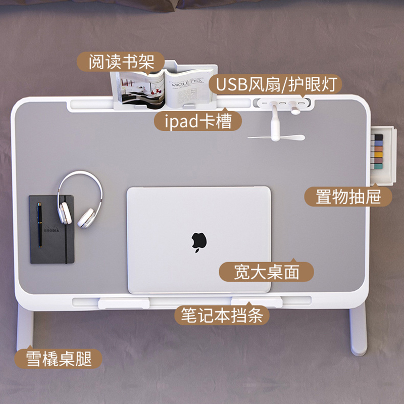 Sopra il letto Tavolo Tavoli d - Desk Setup Bedroom recensione e prezzo