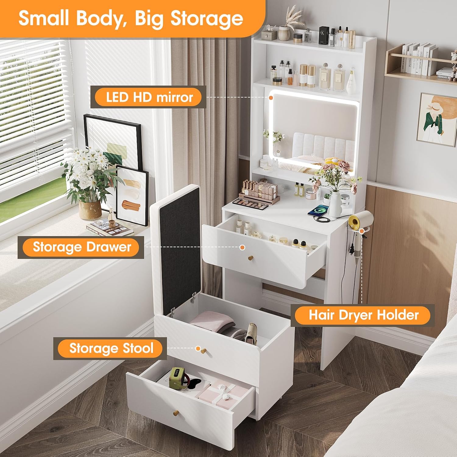 Tavolo da Trucco con Specchio  - Desk Setup Bedroom recensione e prezzo