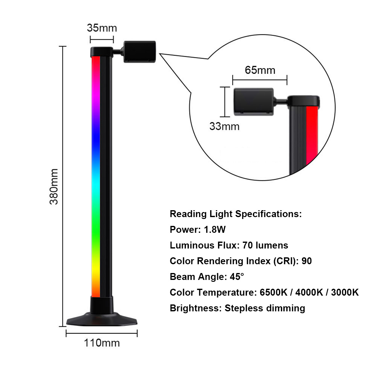 Barra luminosa intelligente a  - Desk Setup Bedroom recensione e prezzo